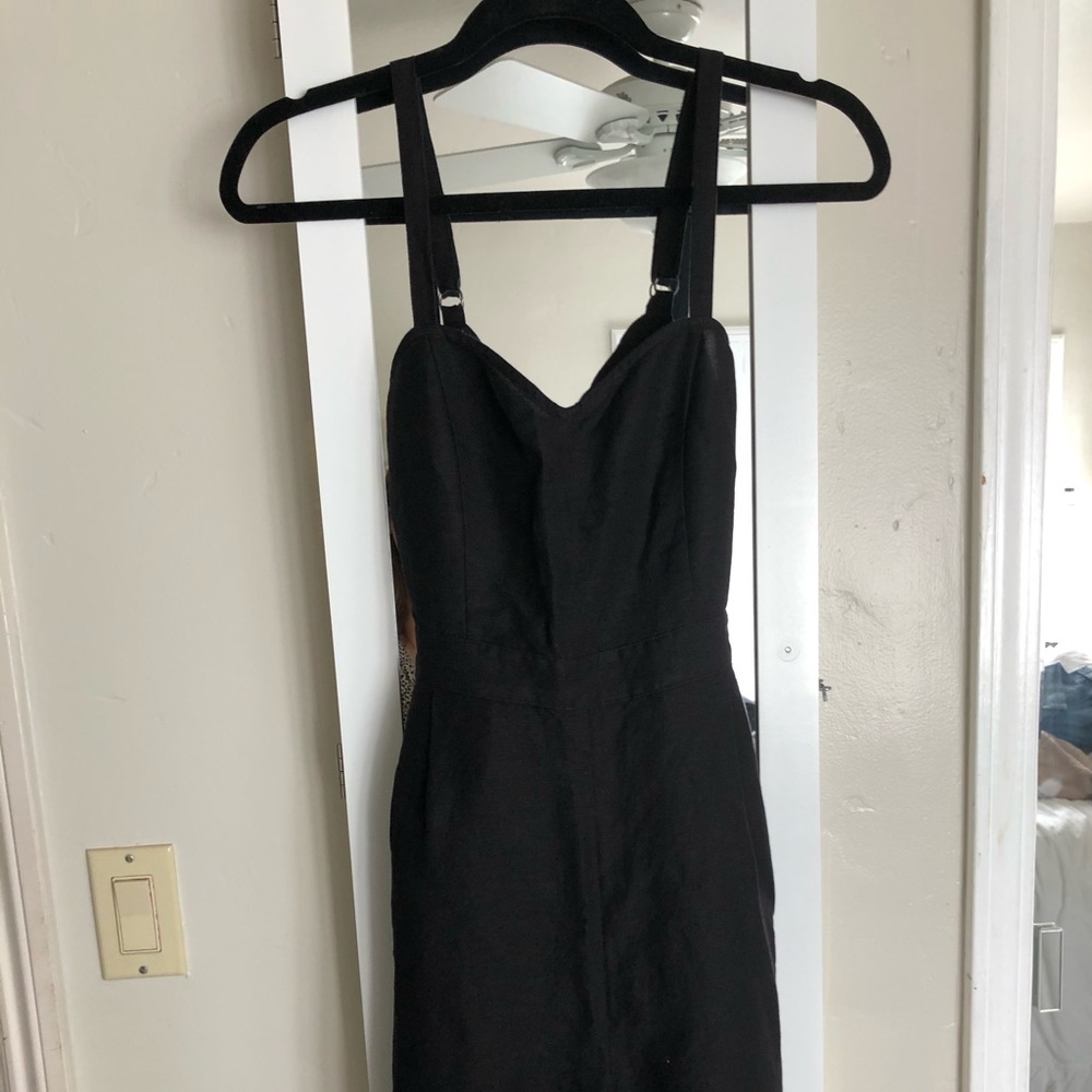New Blk sweetheart linen jumpsuit